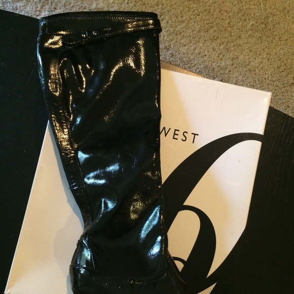 Nine West Shoes - NEW Nine West Madave Black Patent Knee High Boots